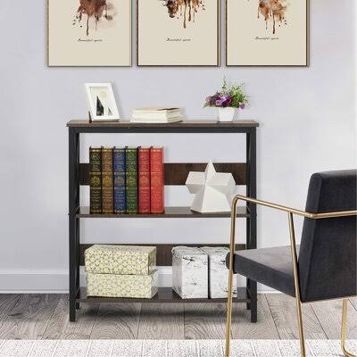 Gray 3 Tier Industrial Sofa Console Table X5205