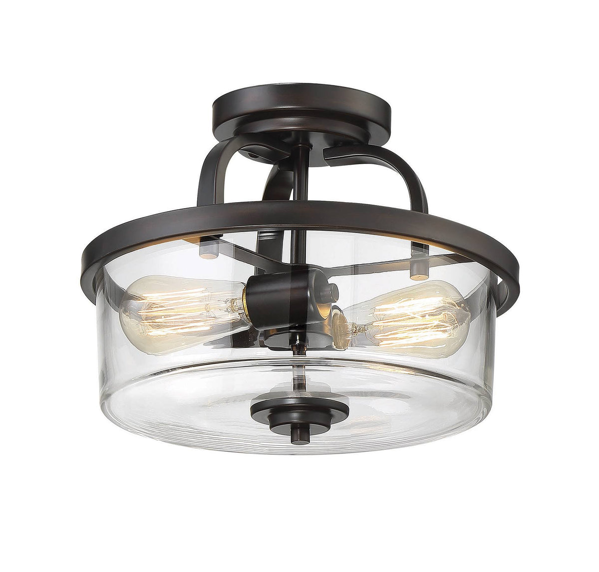 2 Light Semi Flush English Bronze R6942