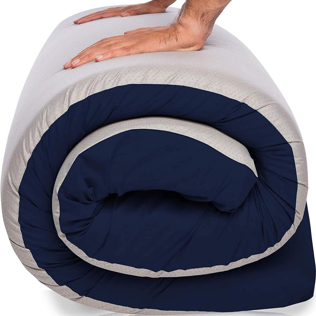 Twin Memory Foam Foldable Floor Mattress with Travel Straps Y910439