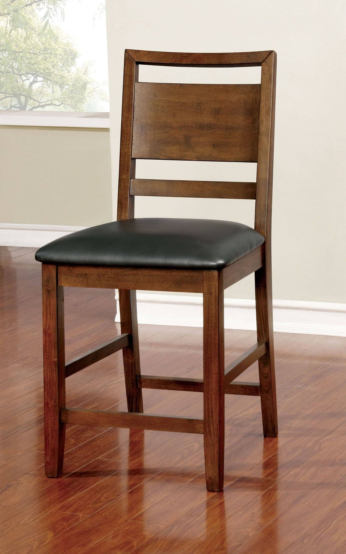 Dark Oak Counter Height Chair Set of 2 W876