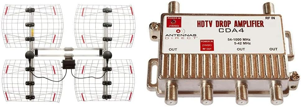 Silver Multi-directional Bowtie TV Antenna J380
