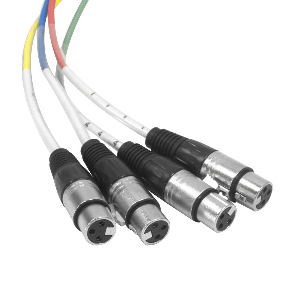 8 Channel 15' XLR Female to 1/4 TRS Snake Cable S29666