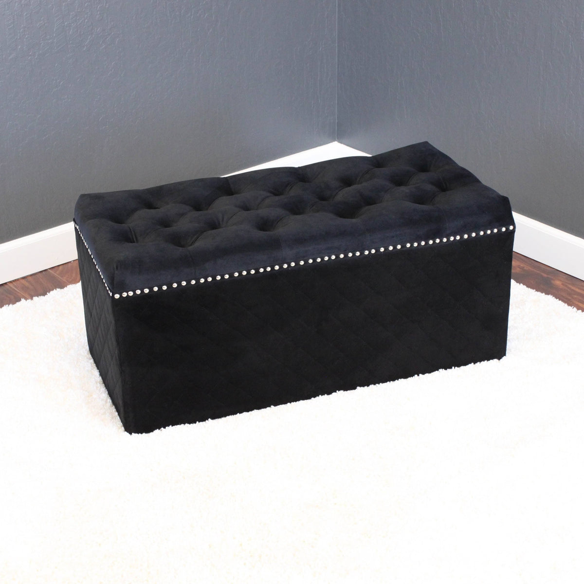 Brown Sugar Rectangle Velvet Ottoman E5166