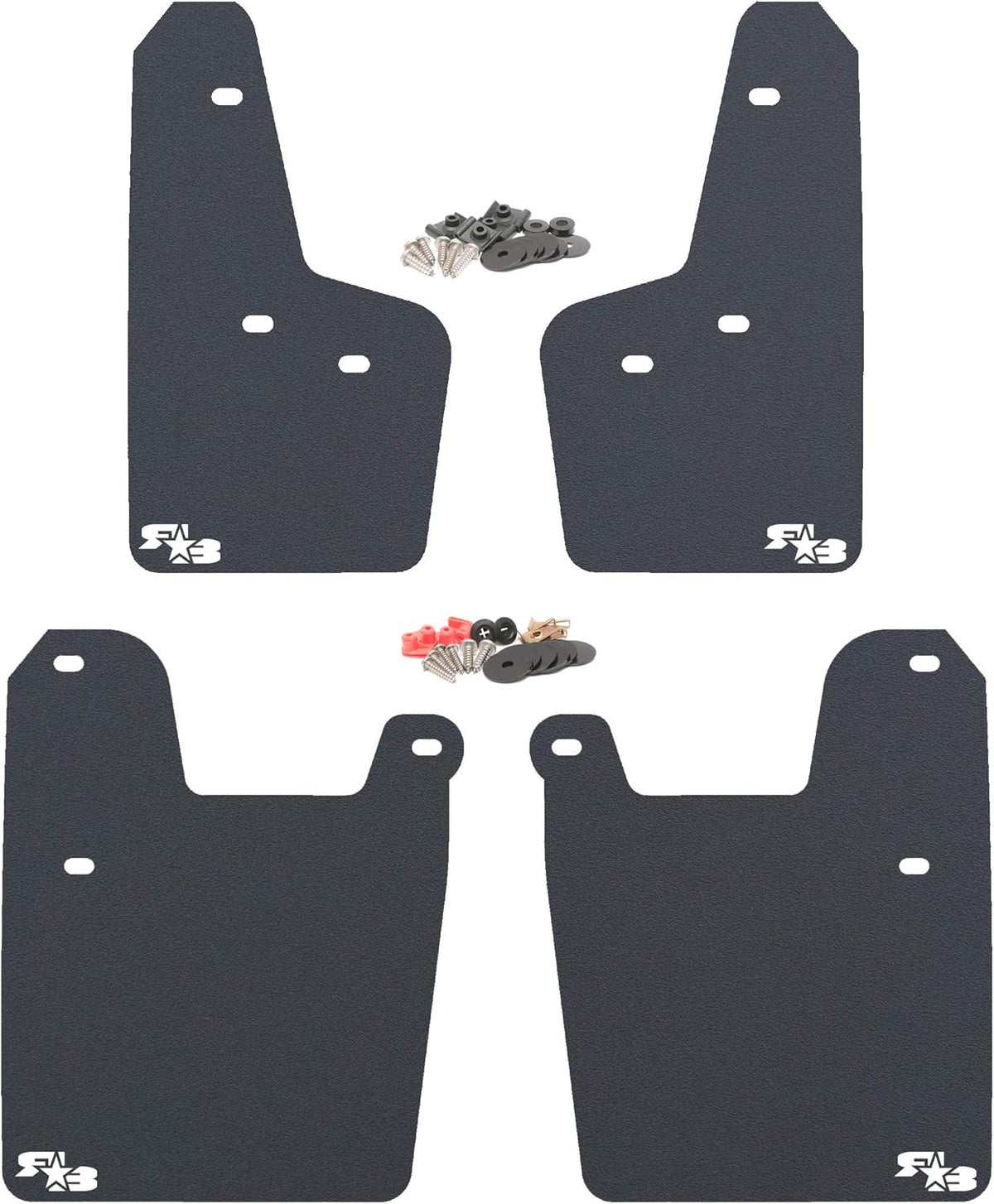 Black Mud Flaps with Black Logo I592