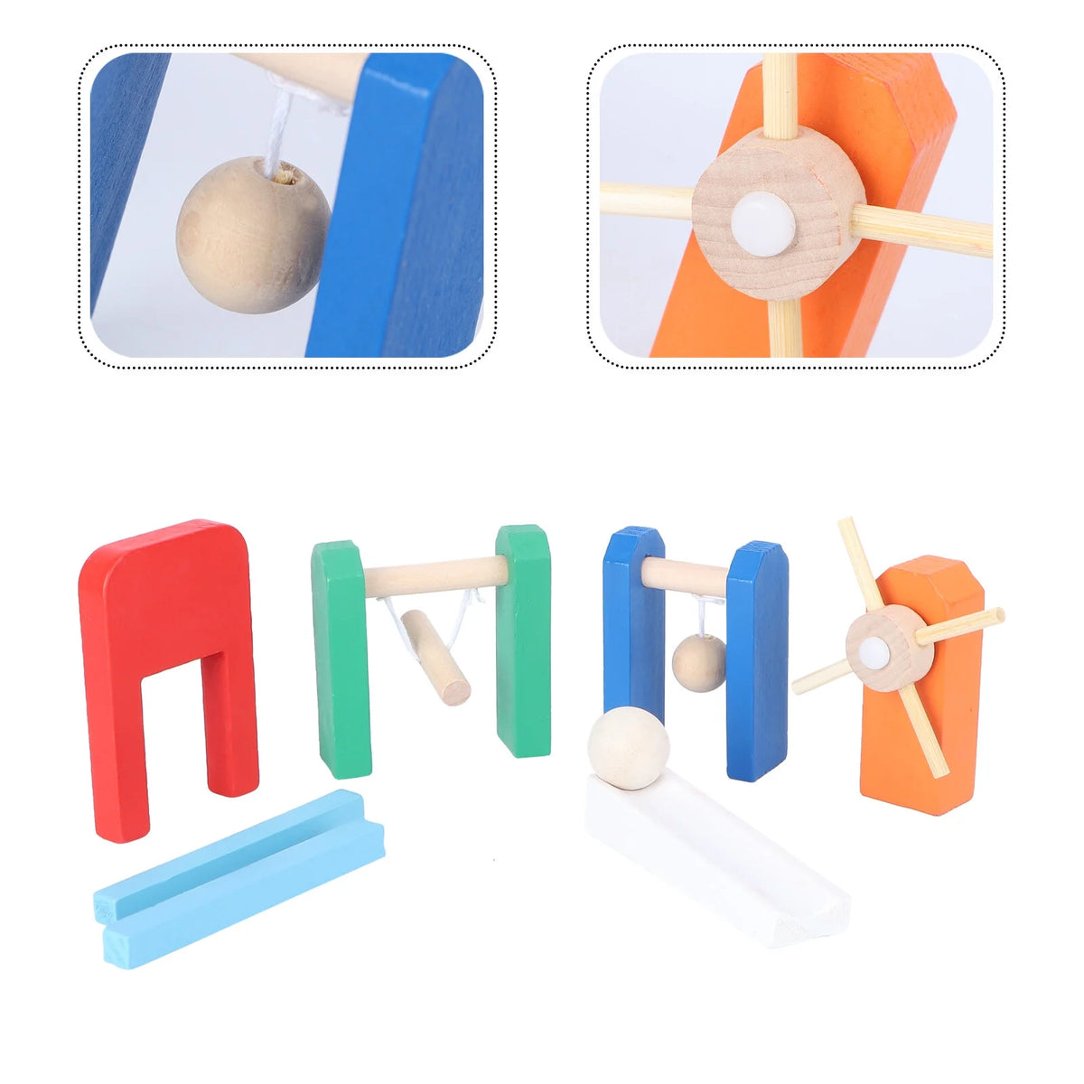 Wooden Domino Blocks Building Toy Educational Toys V48165
