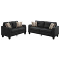Gray 2 Pieces Sofa Set With Accent Pillows X4294