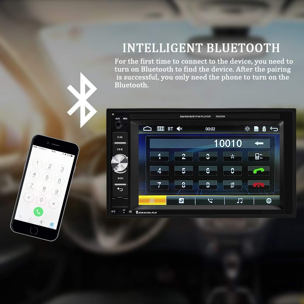 6.2 Inch Double Din Car Multimedia Player with Bluetooth and Backup Camera V5541