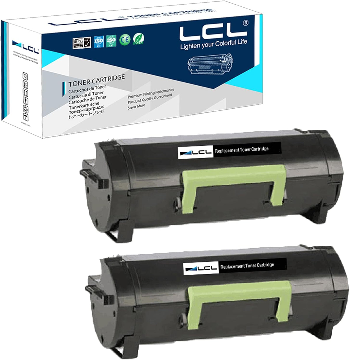 Compatible Toner Cartridge Replacement for Lexmark 60F1000 (2-Pack Black) R82616