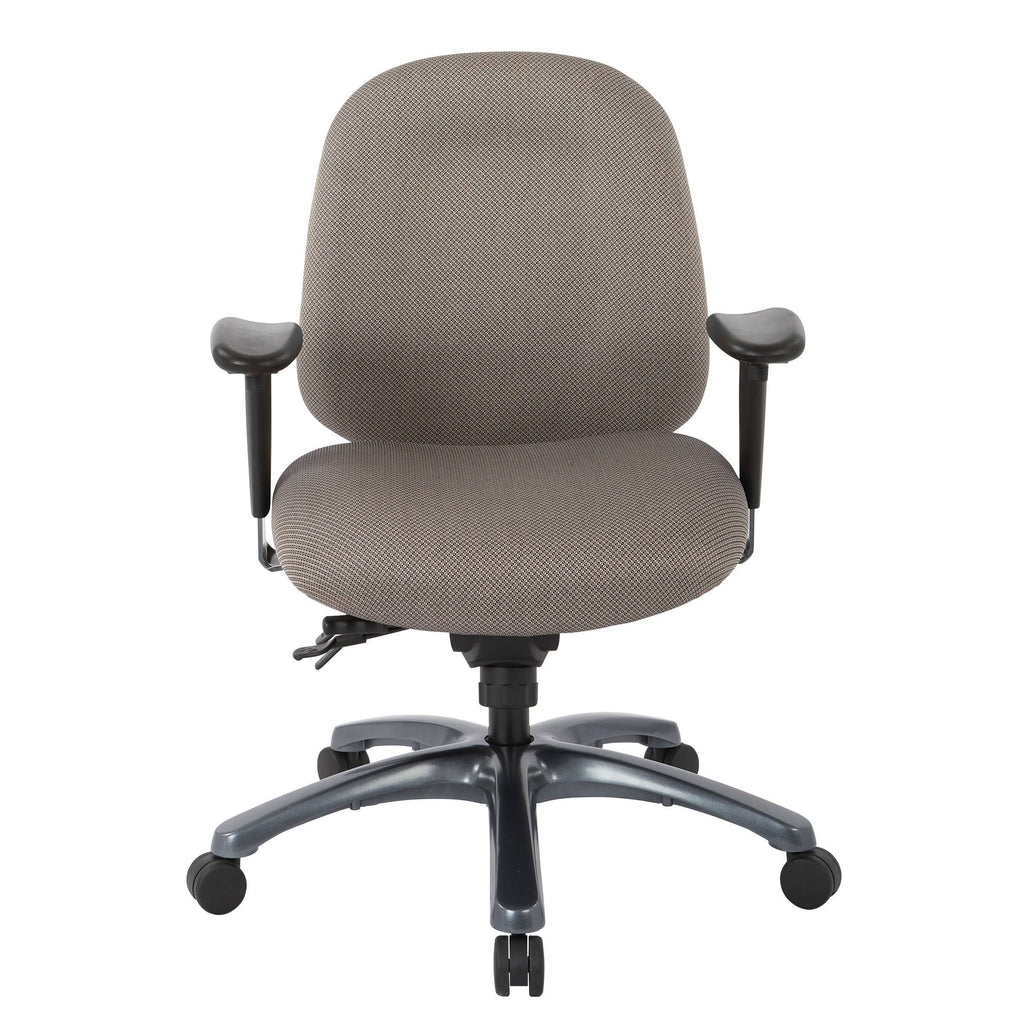 Jet Mid-Office Chair with Seat Slider and Titanium Finish Base A489177