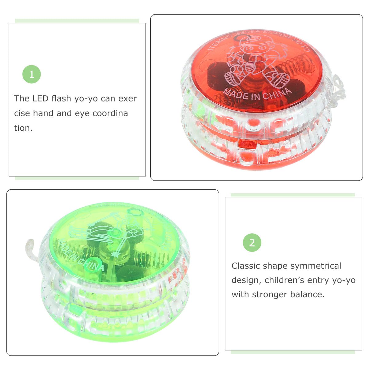 4 Pcs Light up Yo-yo Balls U681