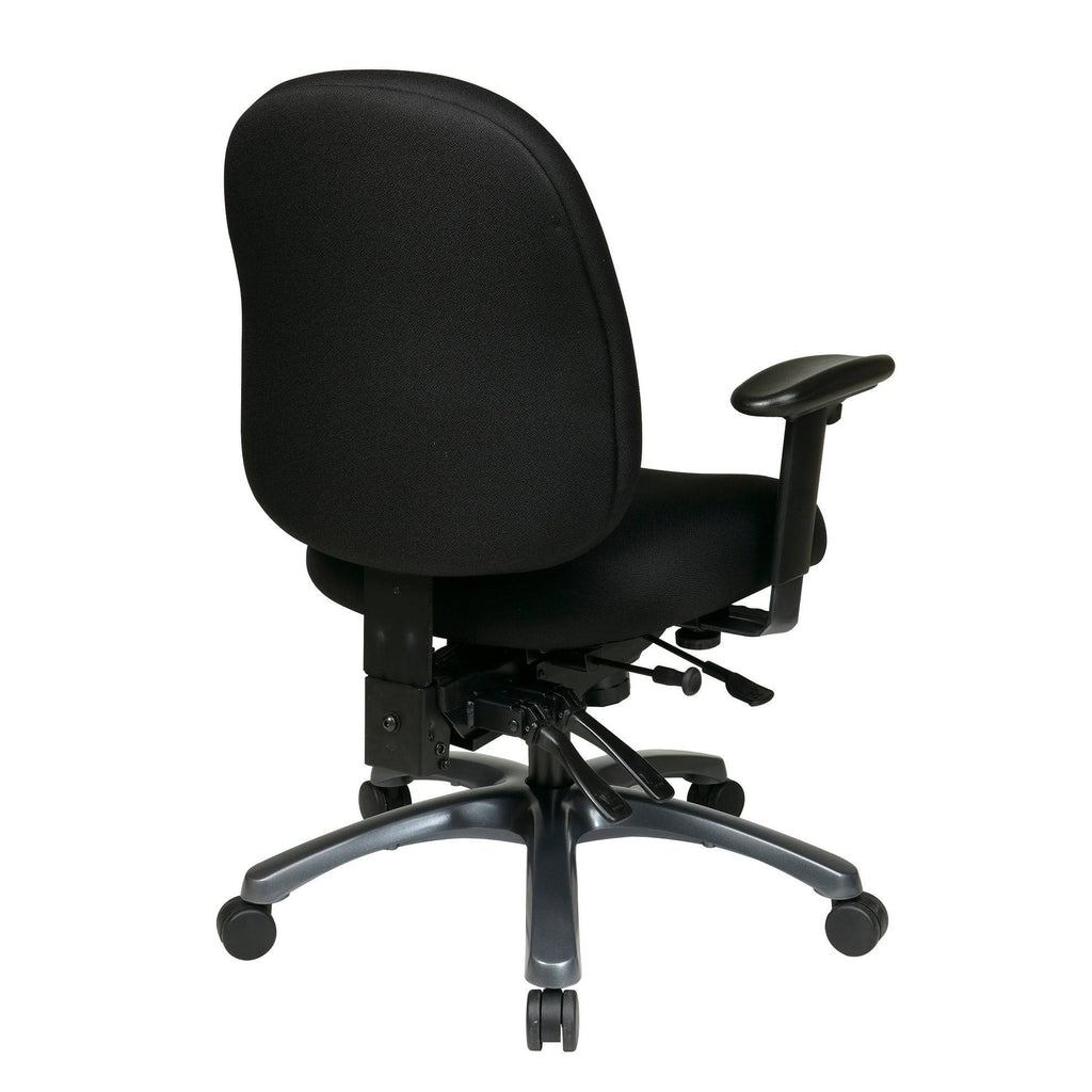 Jet Mid-Office Chair with Seat Slider and Titanium Finish Base A489177