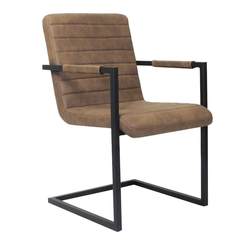 Set of 2 Modern Dining Side Chair with Leatherette - Black Grey X57490