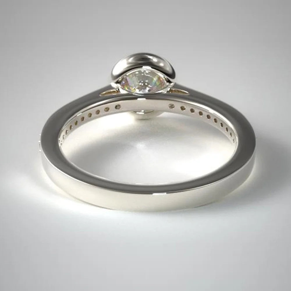 18k White Gold Diamond Ring P4371