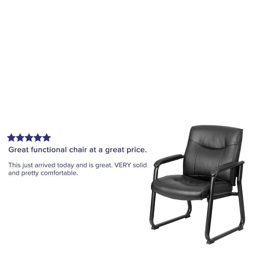 Black Leather Executive Side Chair M17583