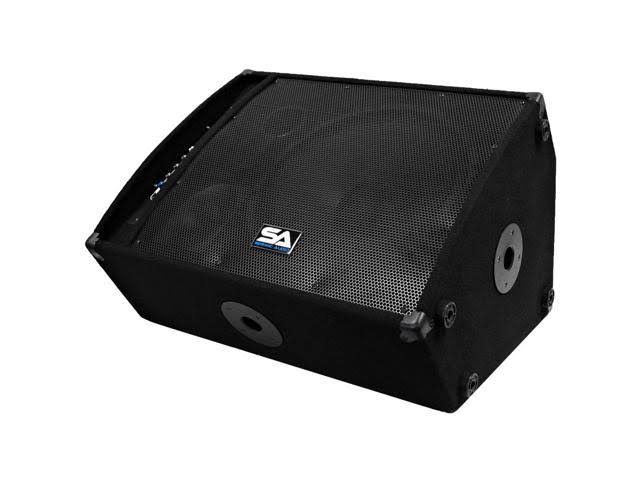 Pair of Powered 2-Way Floor Stage Monitors with Titanium Horns S263