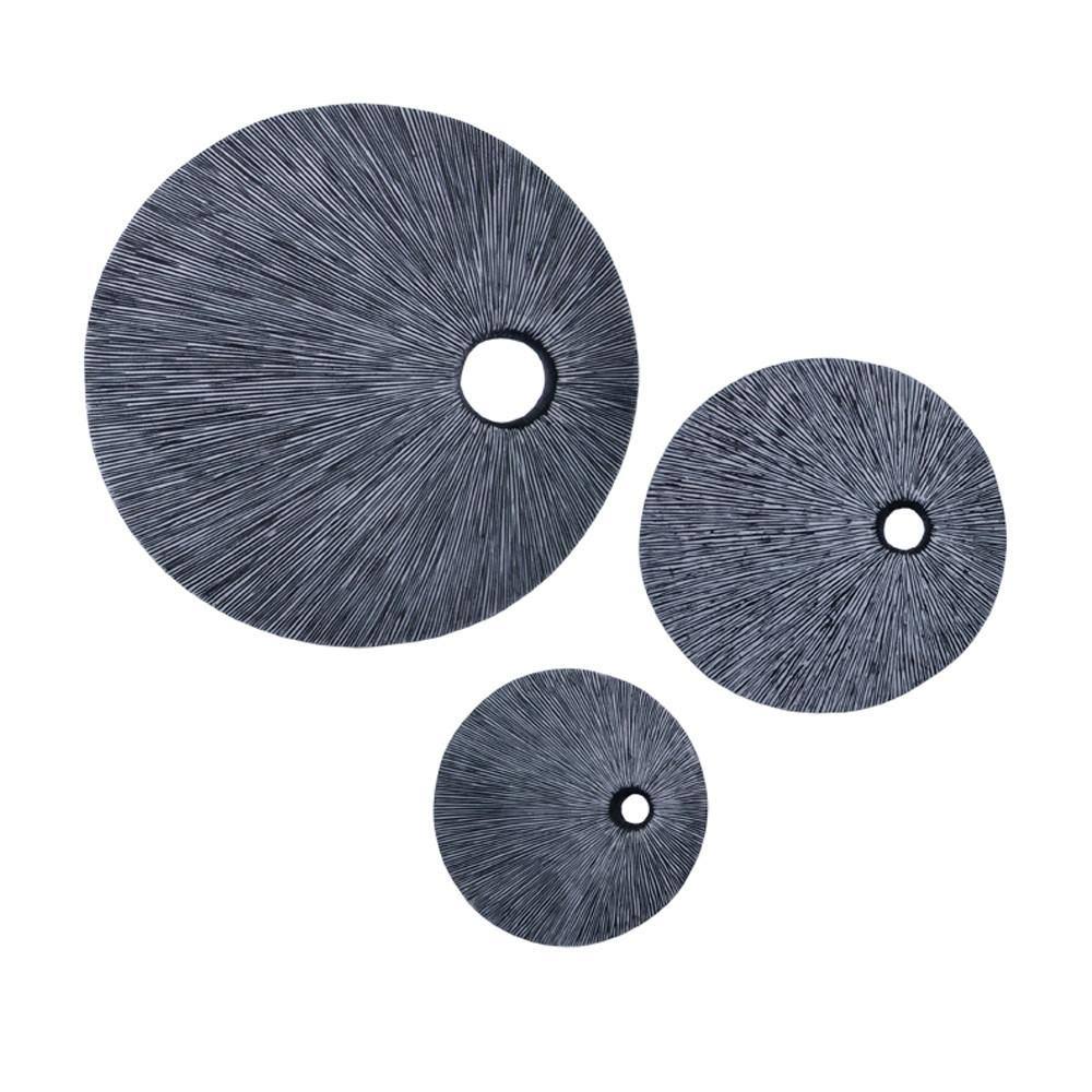 Sandstone Ribbed Round Wall Decor C754