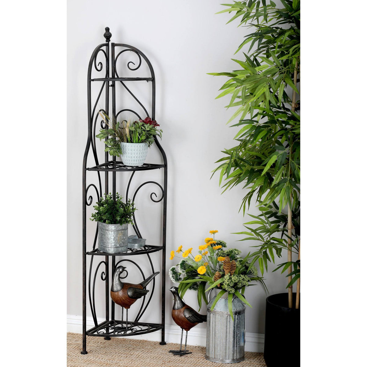 Black Metal Corner Rack T6260