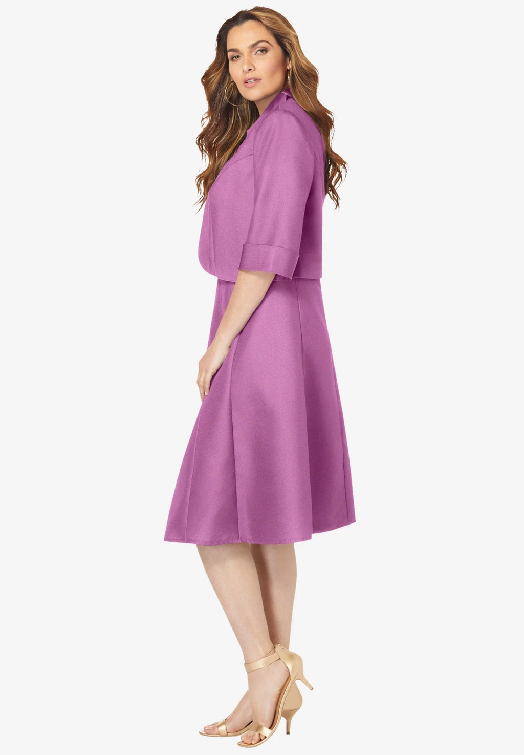Plus Size Petite Fit-And-Flare Jacket Dress S91846