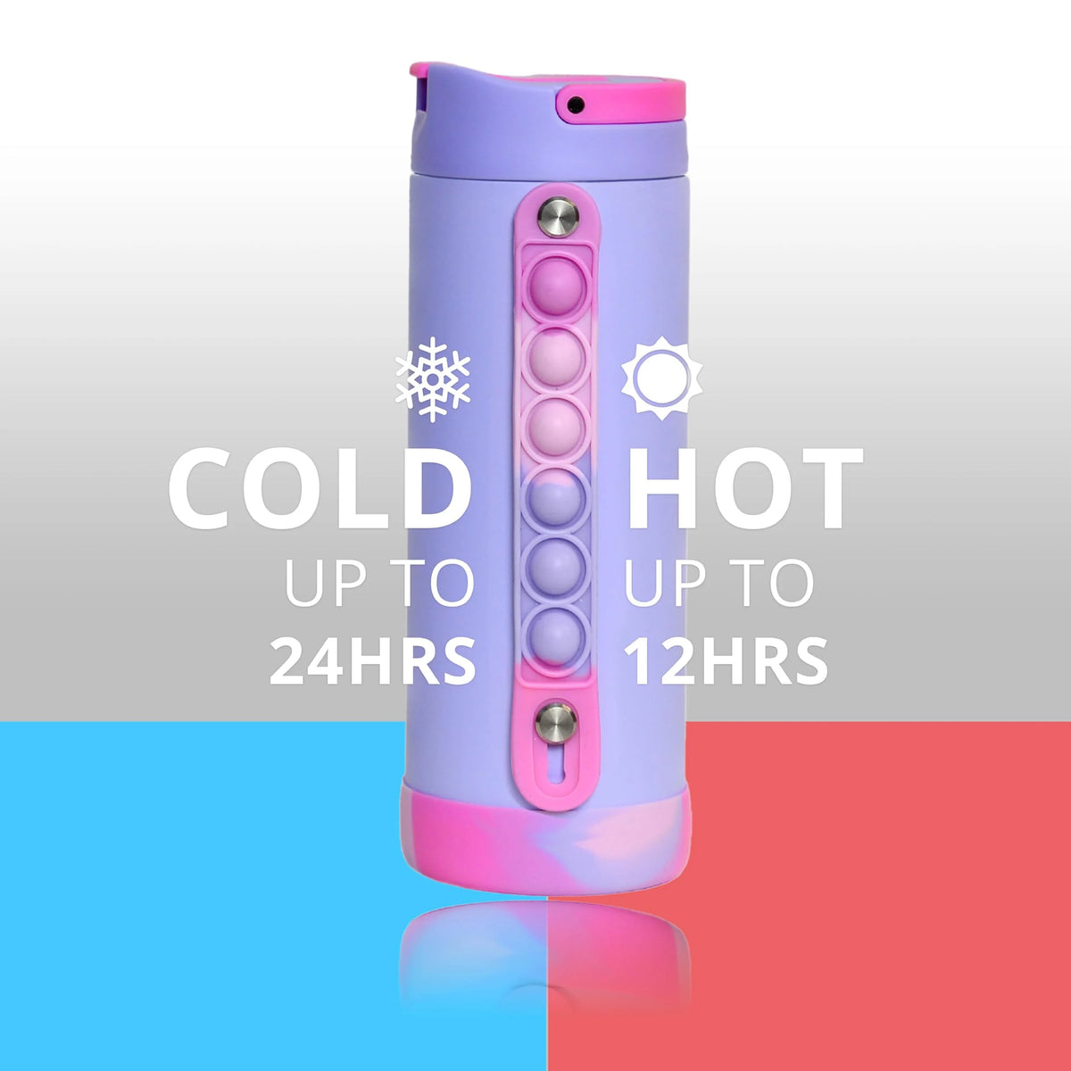 14oz Triple Insulated Stainless Steel Water Bottle with Straw Lid V47056