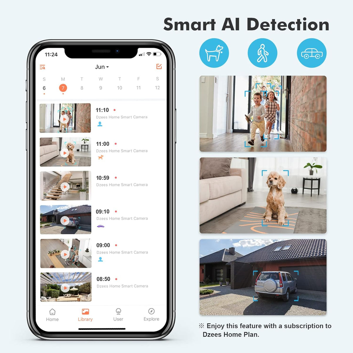 Wireless Outdoor Security Cameras with Spotlight & Siren, 1080P Battery Powered, AI Motion Detection, 2-Way Audio, Color Night Vision, IP66 Weatherproof H3593