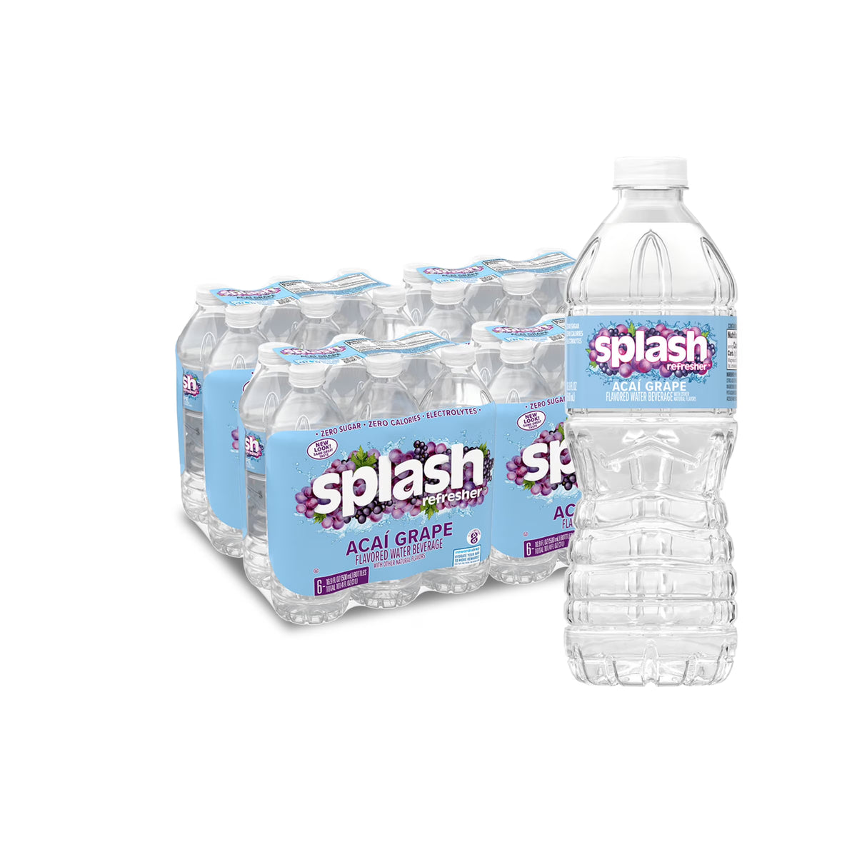Acai Grape Flavored Water, 16.9 fl oz, 24 Pack V96768