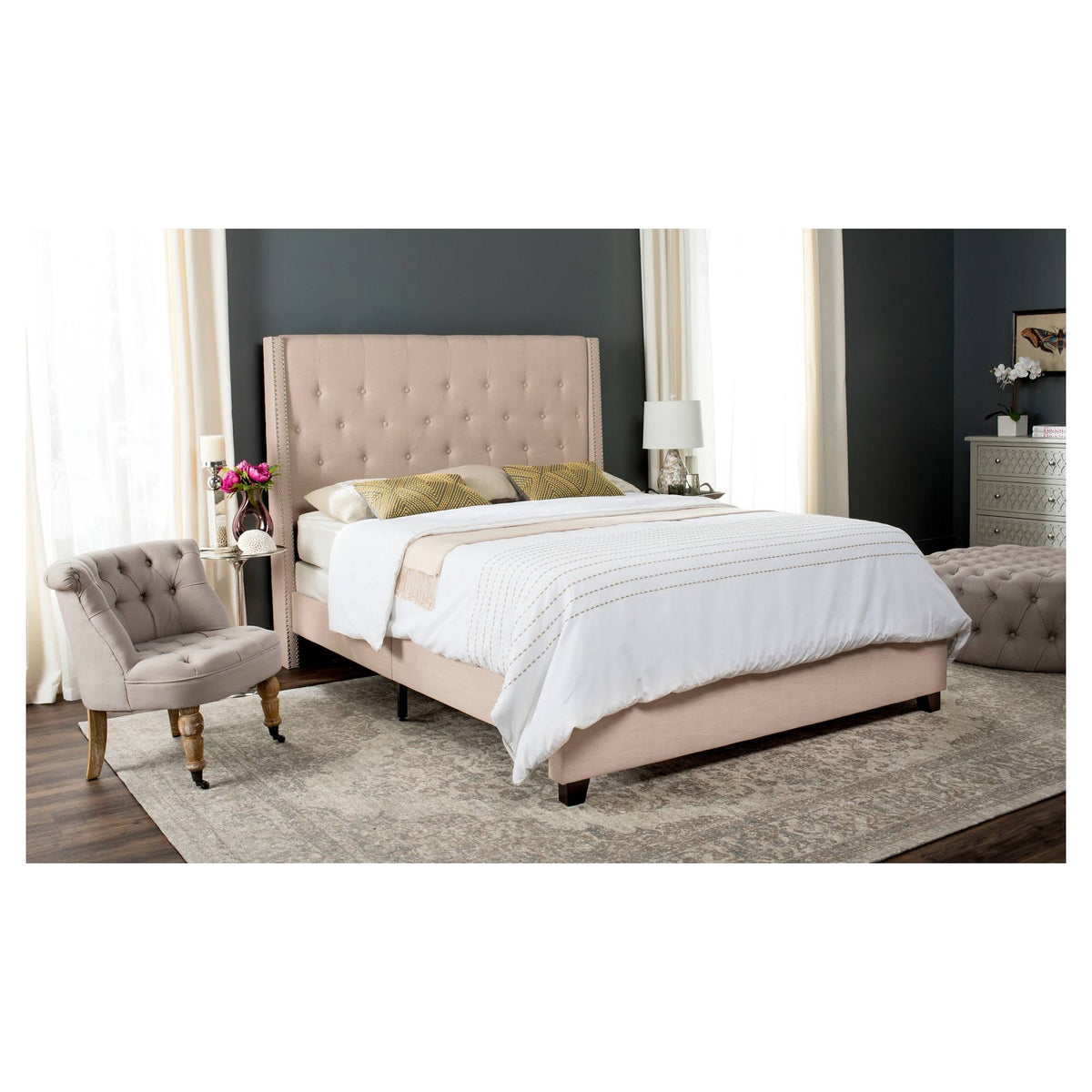 Twin Light Beige Bed G605