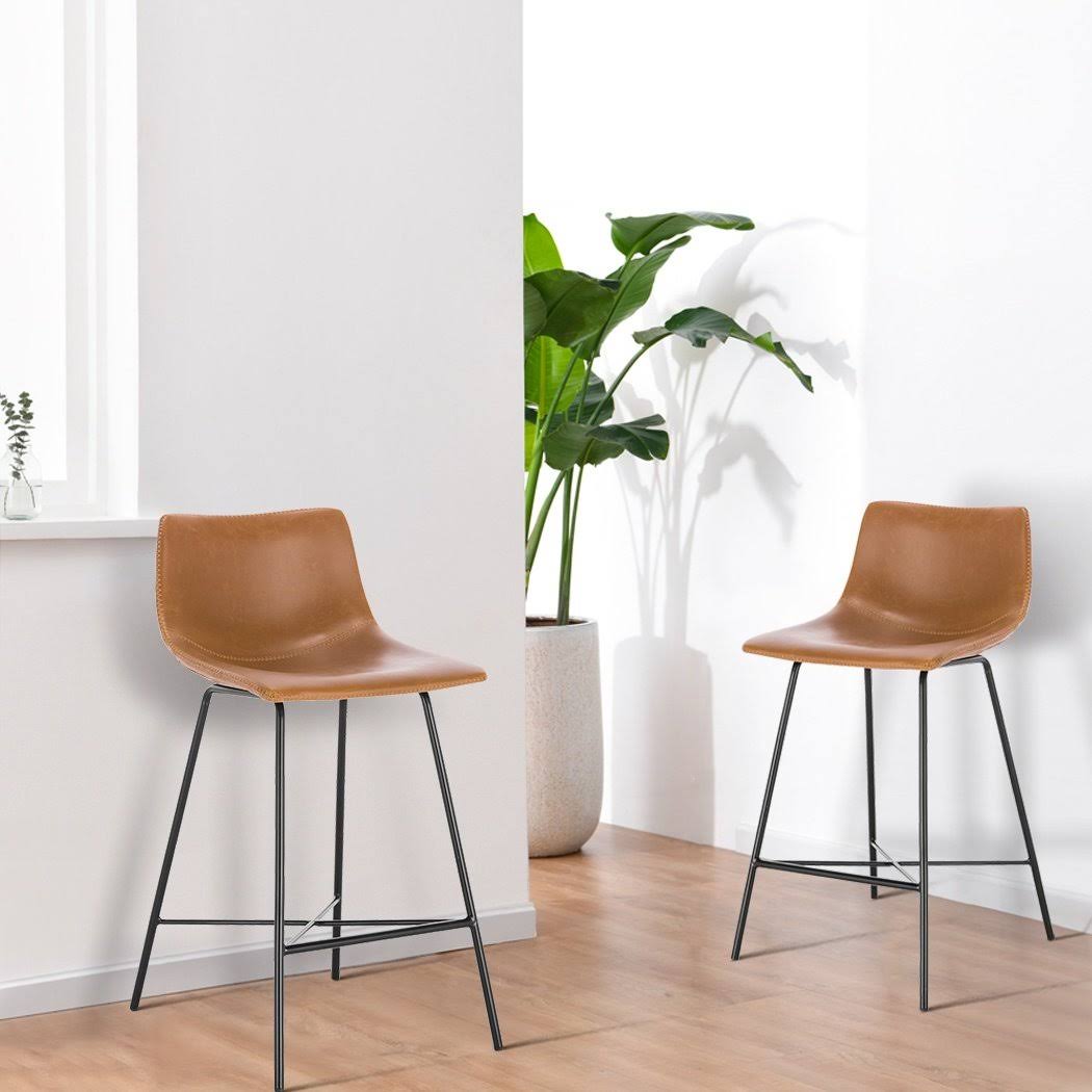 Brown Poly & Bark Counter Stool Set of 3 C72267