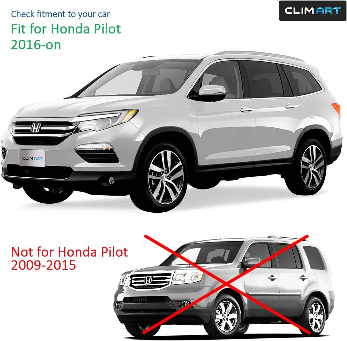 4pcs Rain Guards for Honda Pilot 2016-2022 Z365