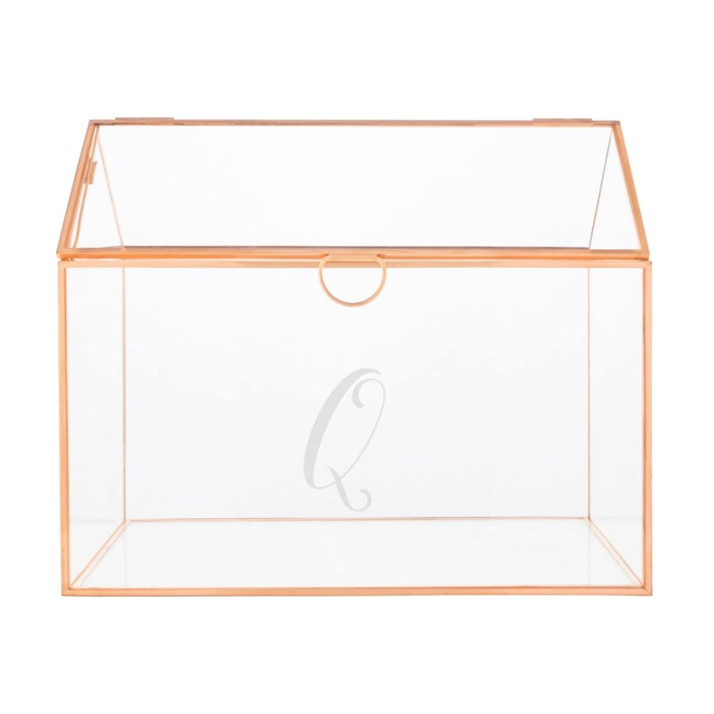 Rose Gold Glass Terrarium Card Holder L906980