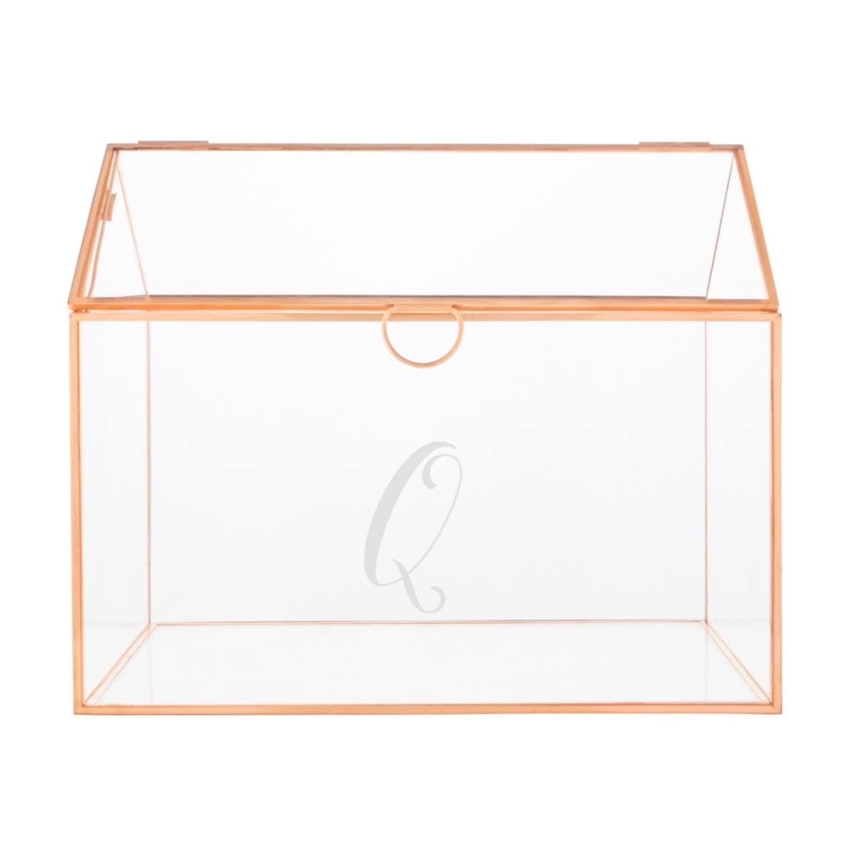 Rose Gold Glass Terrarium Card Holder L906980