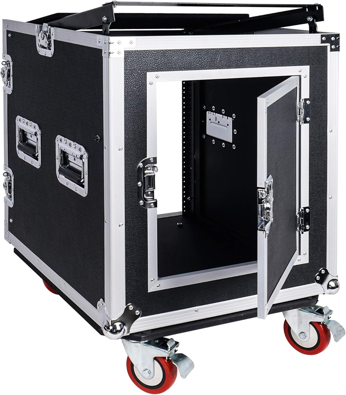 12U Slant Mixer Top Rack Case with Casters A185