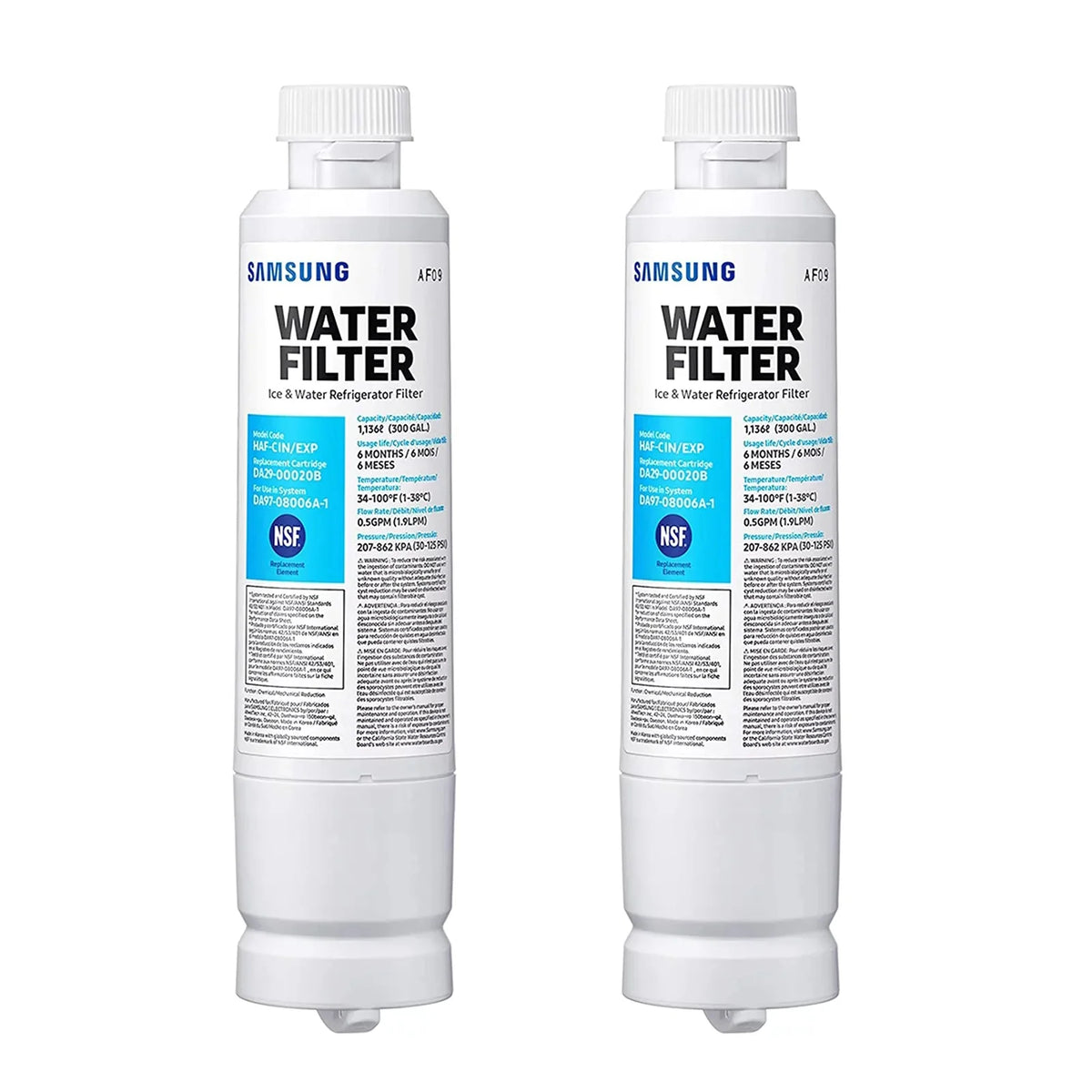 2 Pack Refrigerator Water Filter S204