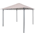10' x 10' Steel Gazebo with Fabric Top - Gray K792