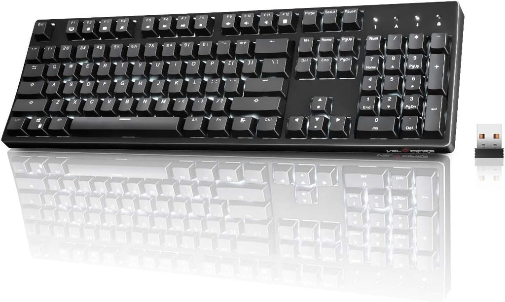 104-Key Full Size Mechanical Keyboard with Brown Switches LED Backlit Anti-ghosting Keys P886570