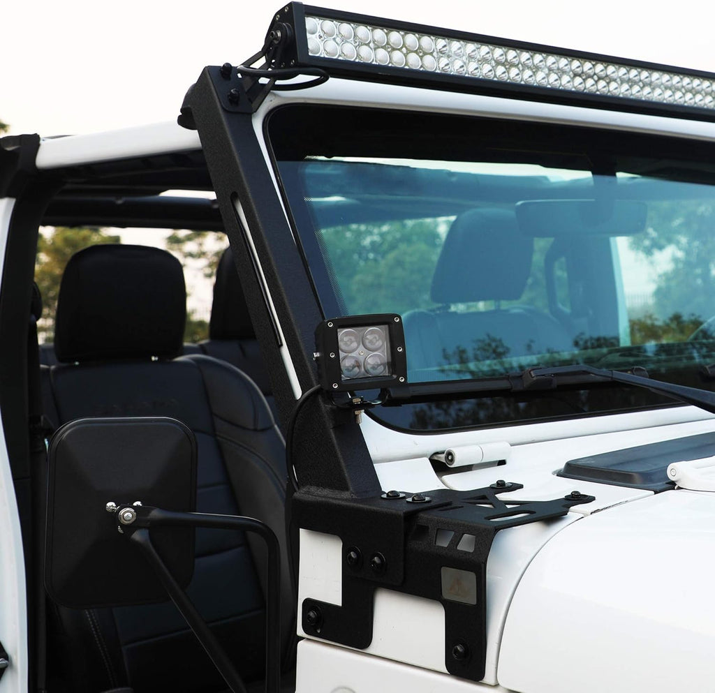 A-Pillar LED Light Bar Mounting Brackets with 2 LED Lights X434726