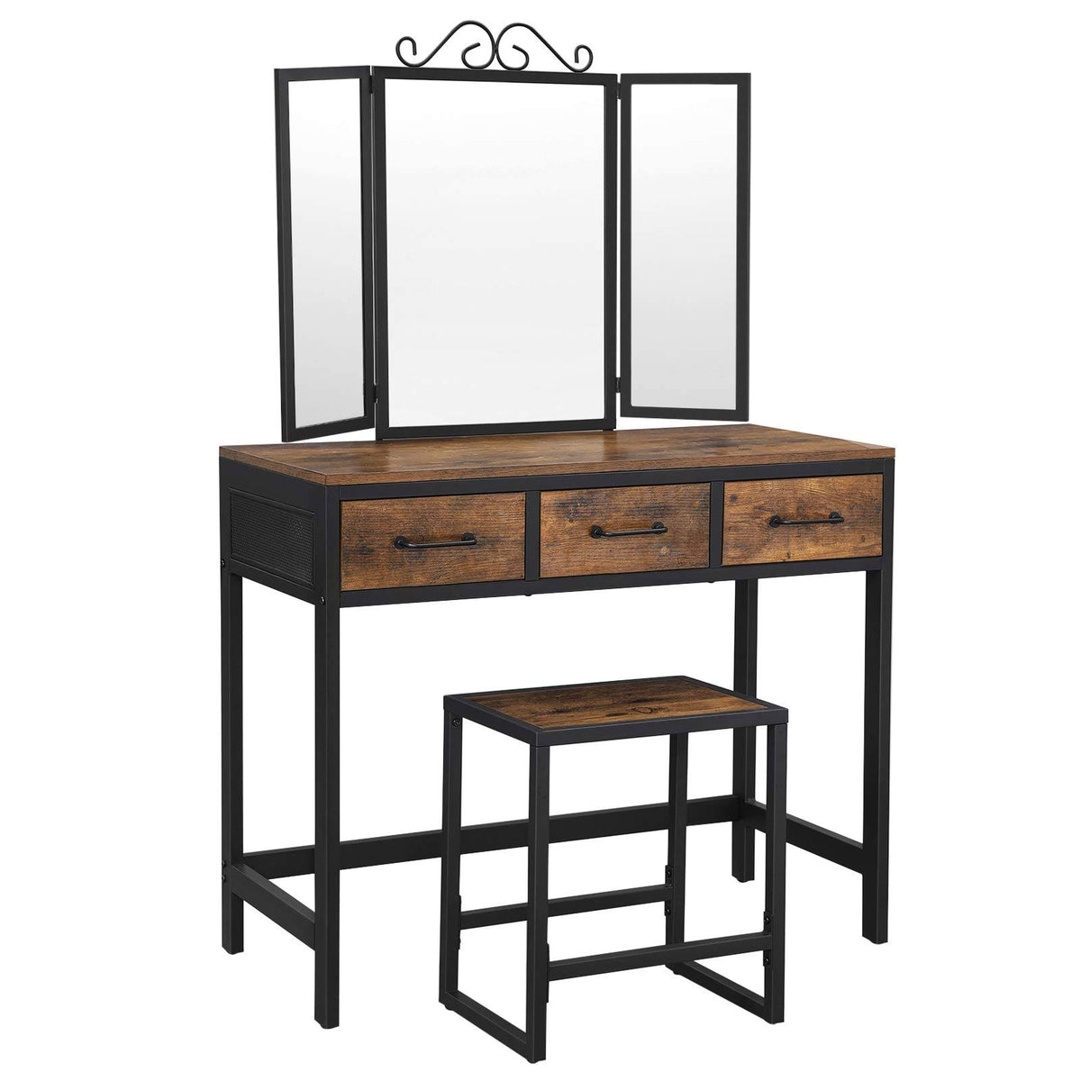 Industrial Makeup Table with Stool T5368
