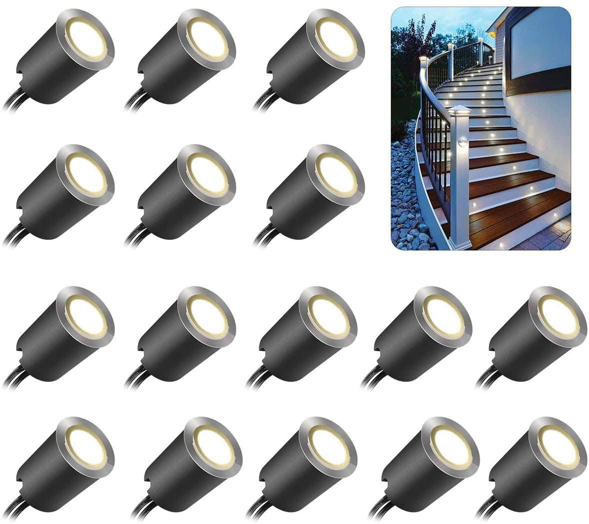 Recessed LED Deck Light Kits with Black Protecting Shell, IP67 Waterproof, 12V Low Voltage G432551