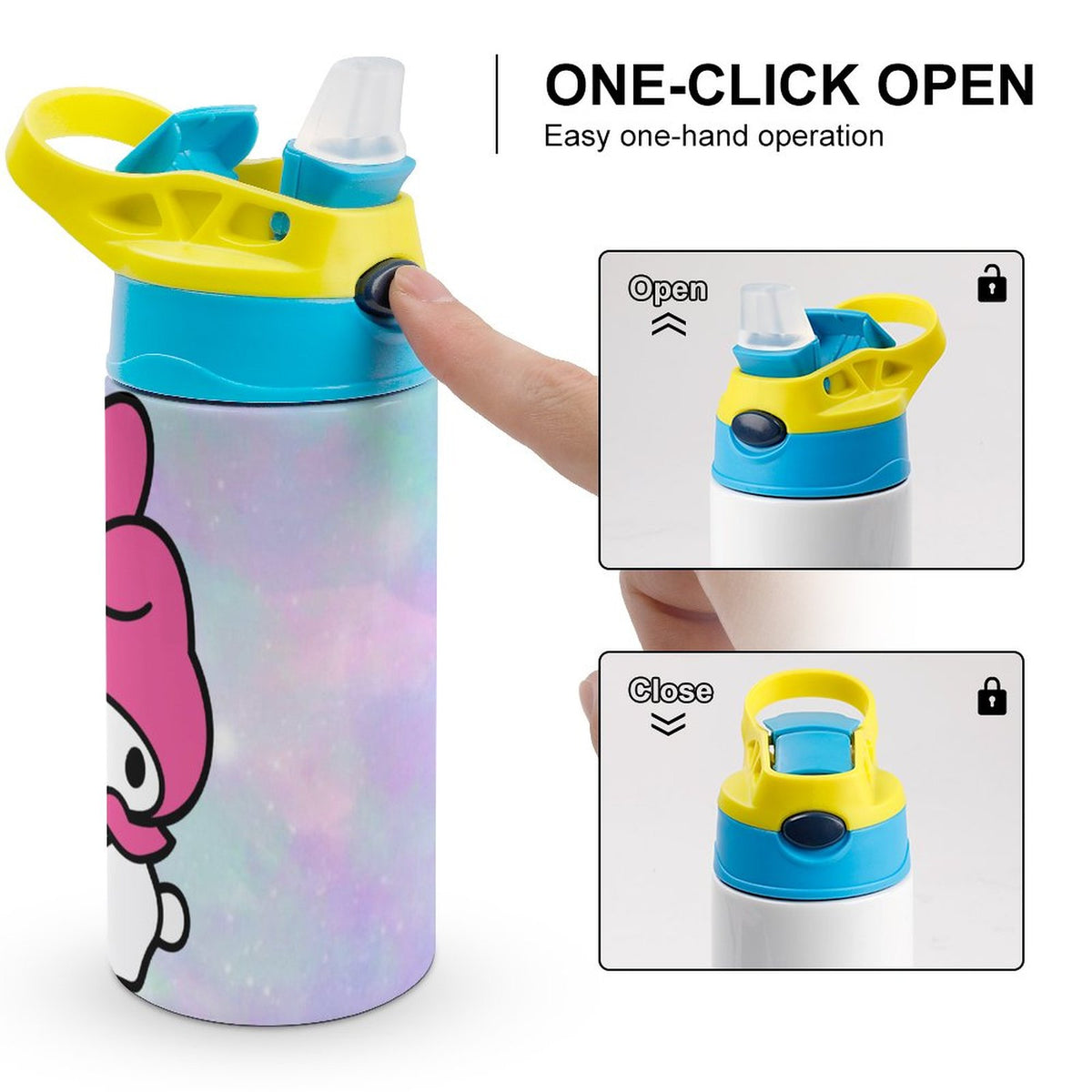 My Melody Children's Water Bottle Vacuum Insulated Stainless Steel Cup With Straw F400166