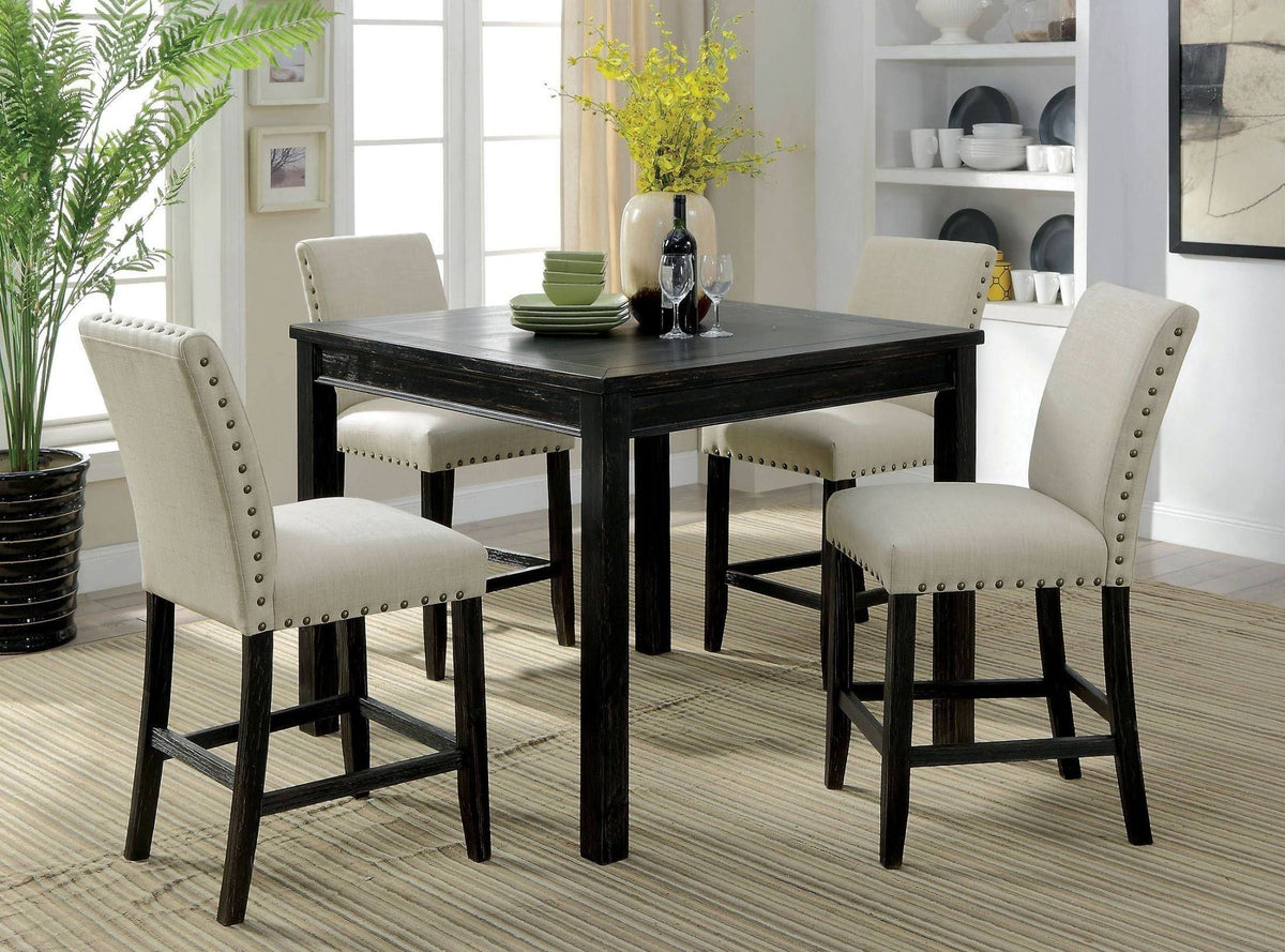 Antique Black 5-Pc Dining Table Set M291