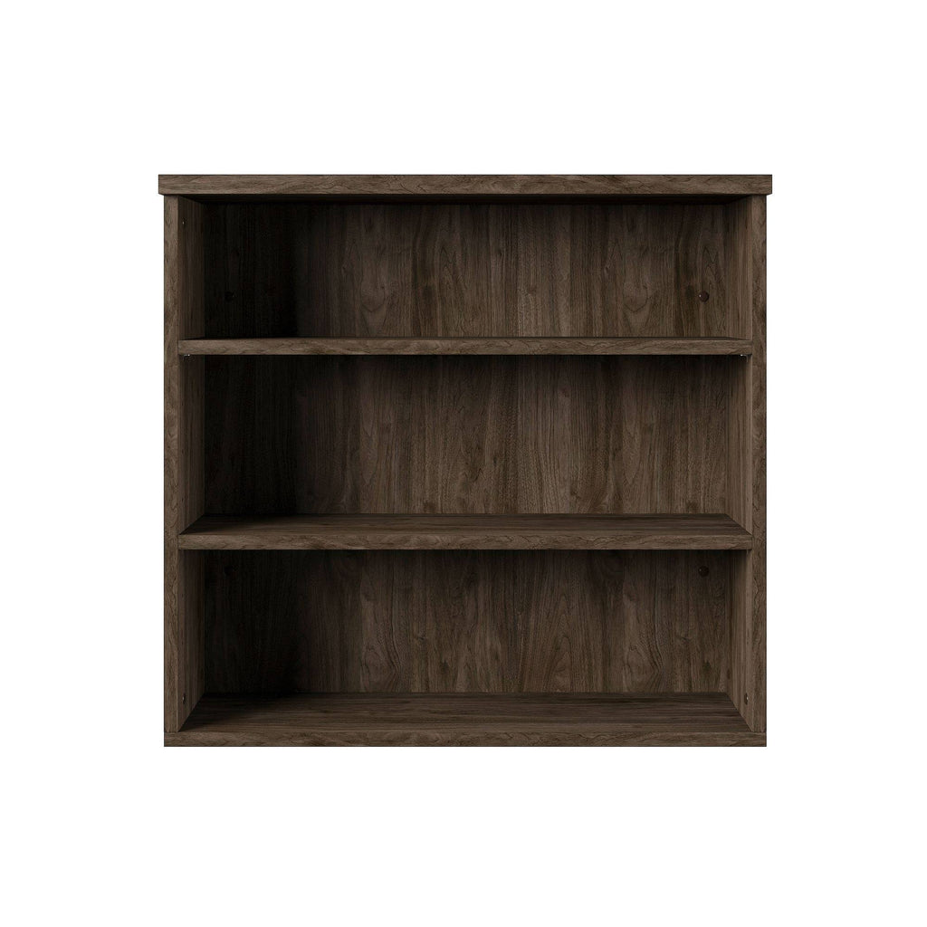 Industrial Farmhouse 3 Shelf Bookcase Dark Brown N929