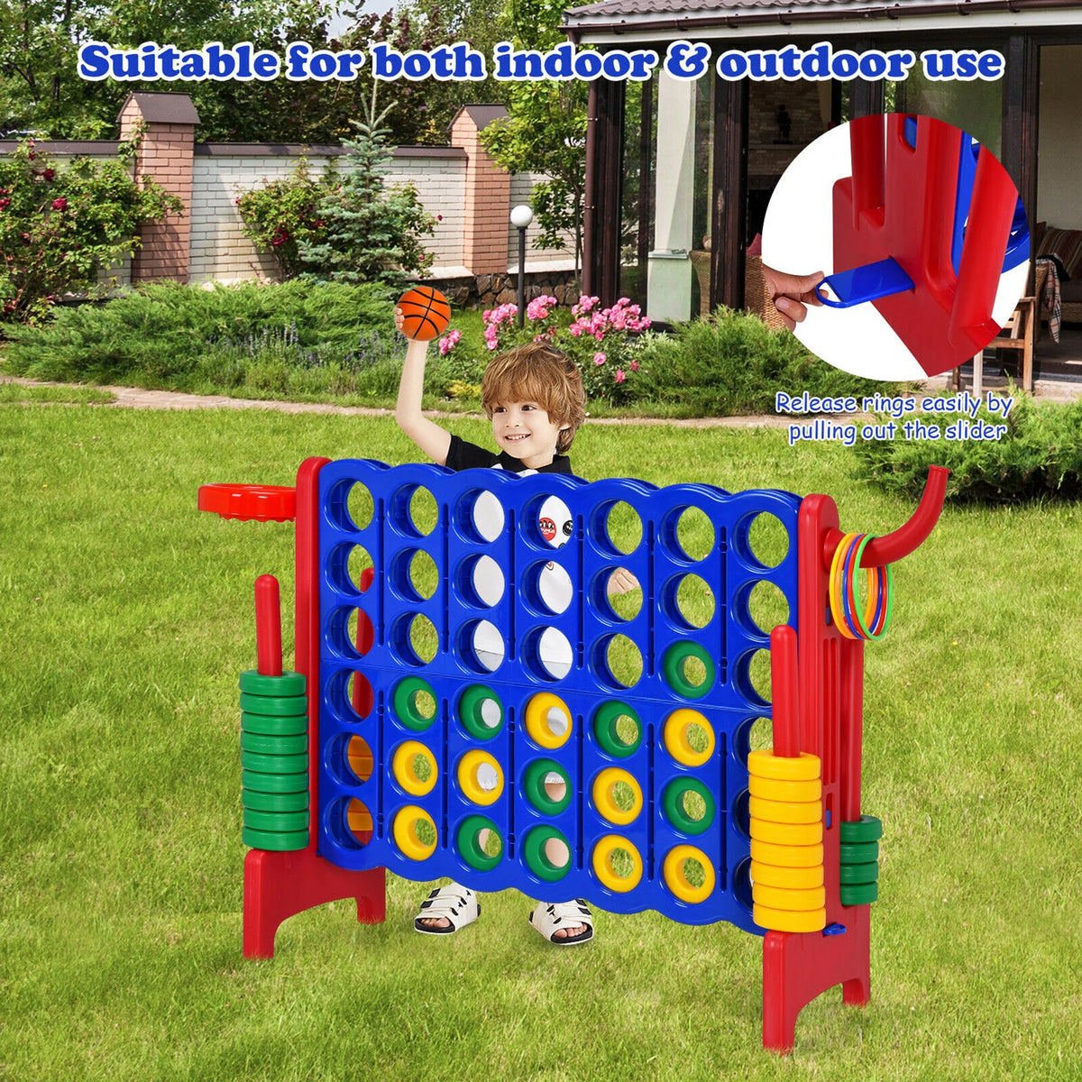 Giant Game Set Basketball Hoop & Ring Game K9475