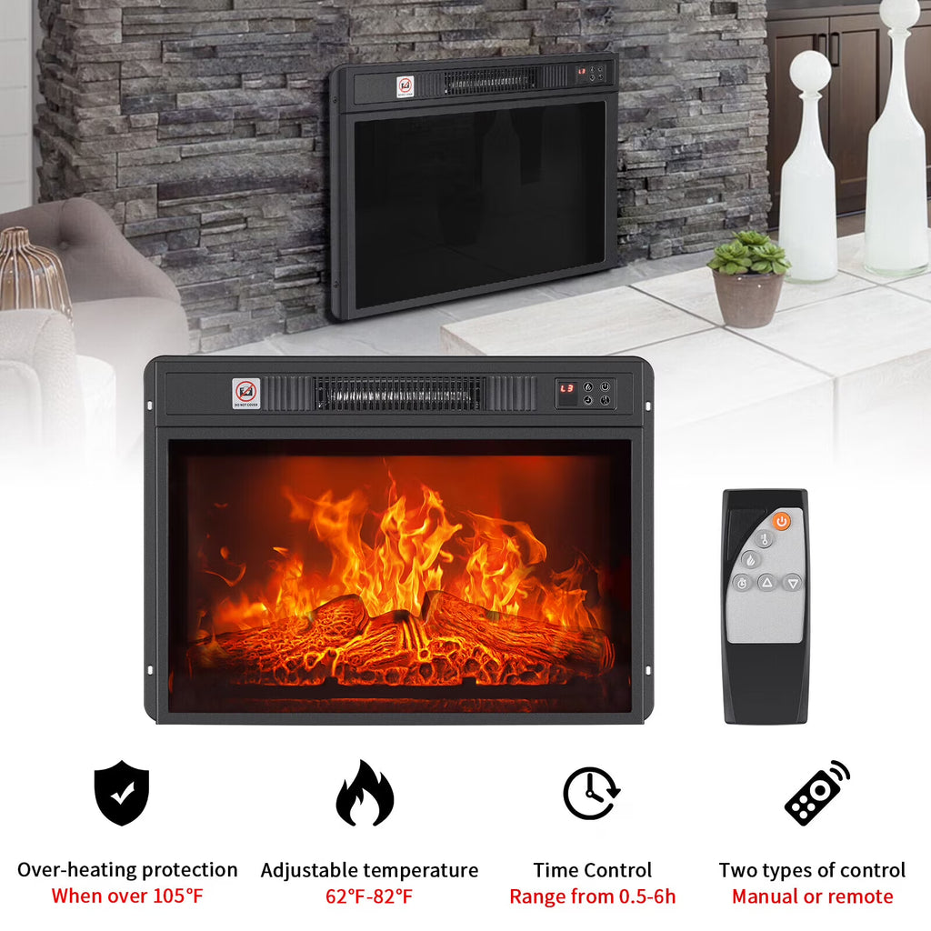 23 inch Indoor Electric Fireplace Insert with Remote Control H511052