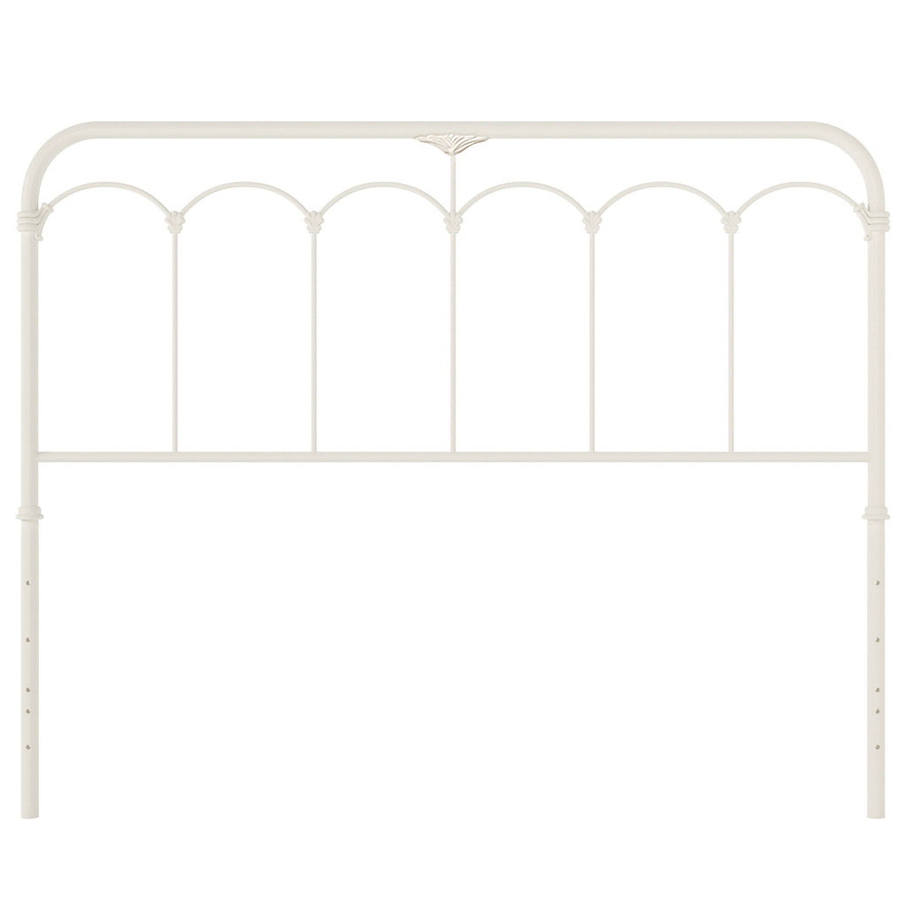 King Soft White Metal Headboard N330690